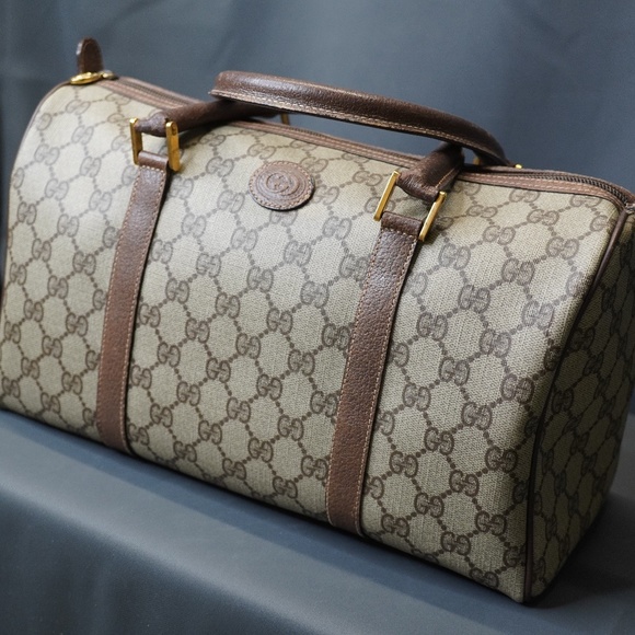 Gucci Vintage Supreme Coated Canvas Boston Bag - Picture 1 of 14